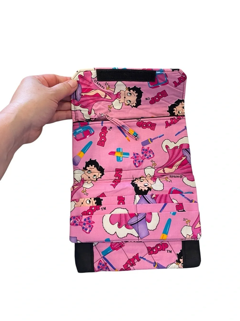 Betty Boop handcrafted quilted tote bag wallet & cosmetic bag Retro Dopamine